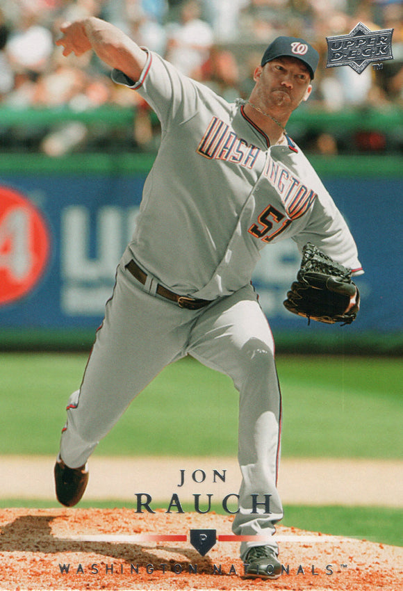 #165 Jon Raugh Washington Nationals 2008 Upper Deck Series 1 Baseball Card FAR