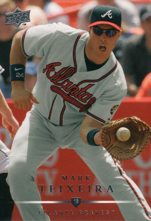 #48 Mark Teixeira Atlanta Braves 2008 Upper Deck Series 1 Baseball Card FAR