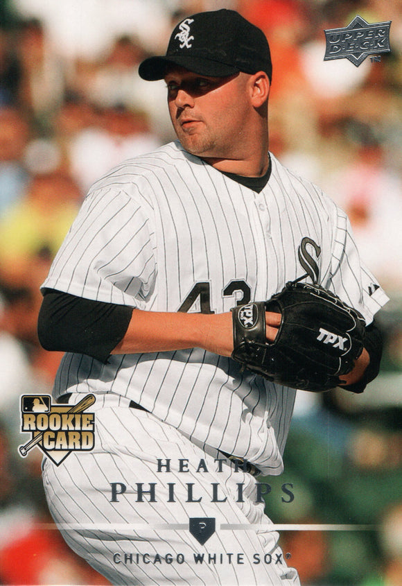 #338 Heath Phillips Rookie Chicago White Sox 2008 Upper Deck Series 1 Baseball Card FAR