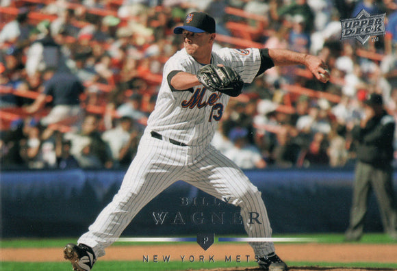 #154 Billy Wagner New York Mets 2008 Upper Deck Series 1 Baseball Card FAR