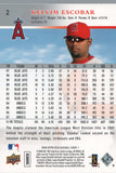 #2 Kelvim Escobar Los Angeles Angels 2008 Upper Deck Series 1 Baseball Card FAR