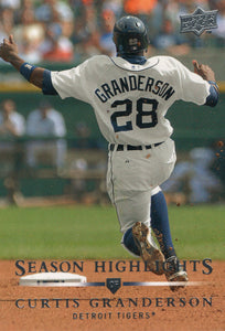 #385 Curtis Granderson Detroit Tigers 2008 Upper Deck Series 1 Baseball Card FAS