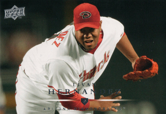 #93 Livan Hernandez Arizona Diamondbacks 2008 Upper Deck Series 1 Baseball Card FAS