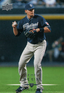 #188 Geoff Blum San Diego Padres 2008 Upper Deck Series 1 Baseball Card FAS