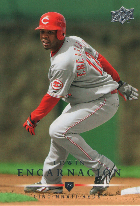 #238 Edwin Encarnacion Cincinnati Reds 2008 Upper Deck Series 1 Baseball Card FAS
