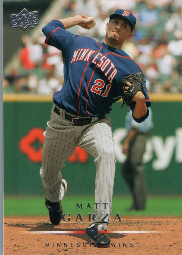 #271 Matt Garza Minnesota Twins 2008 Upper Deck Series 1 Baseball Card FAS
