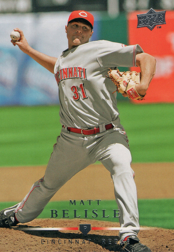 #232 Matt Belisle Cincinnati Reds 2008 Upper Deck Series 1 Baseball Card FAS