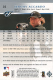 #35 Jeremy Accardo Toronto Blue Jays 2008 Upper Deck Series 1 Baseball Card FAT