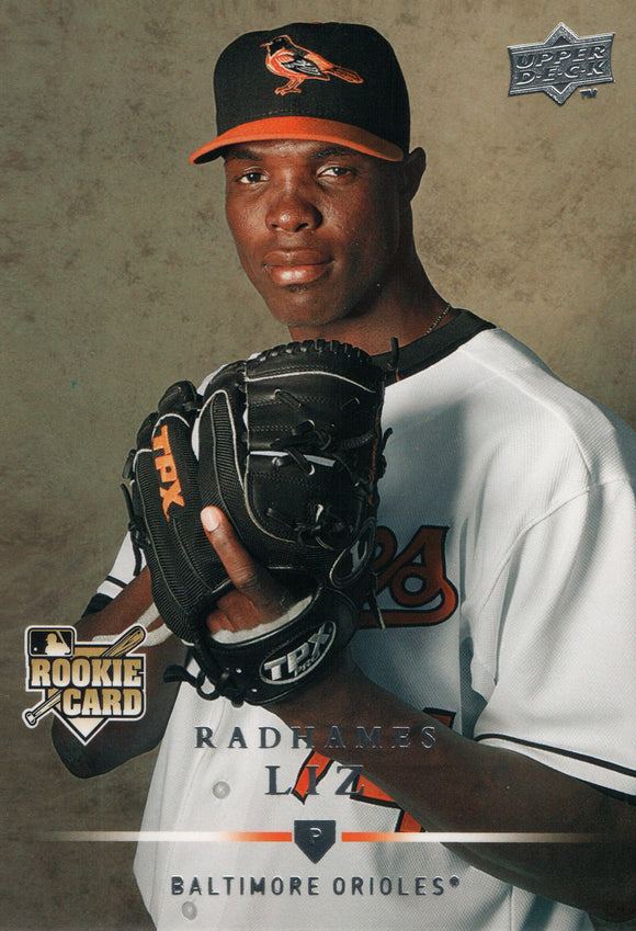 #322 Radhames Liz Rookie Baltimore Orioles 2008 Upper Deck Series 1 Baseball Card FAT