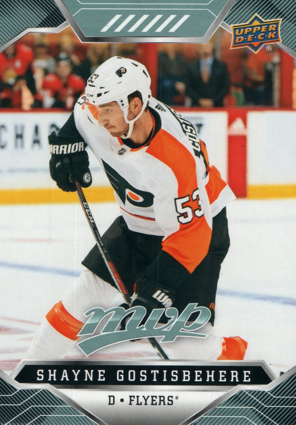 #142 Shayne Gostisbehere Philadelphia Flyers 2019-20 Upper Deck MVP Hockey Card