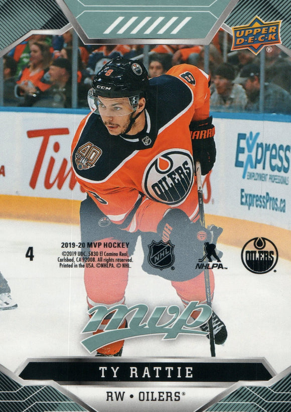#4 Ty Rattie Puzzle Backs Edmonton Oilers 2019-20 Upper Deck MVP Hockey Card