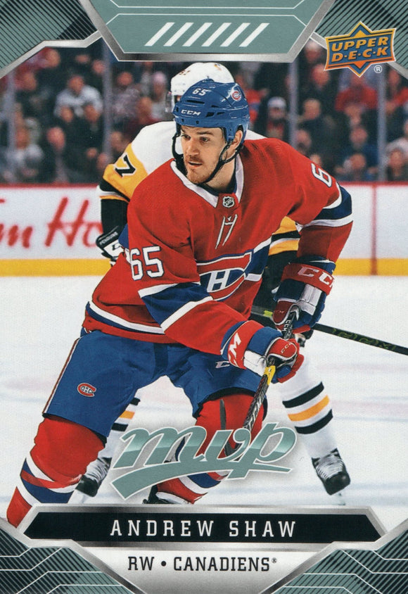 #91 Andrew Shaw Montreal Canadiens 2019-20 Upper Deck MVP Hockey Card