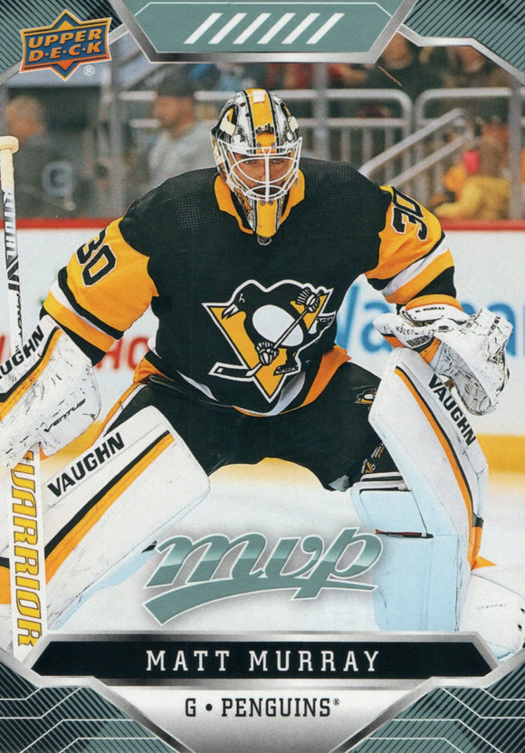 #45 Matt Murray Pittsburgh Penguins 2019-20 Upper Deck MVP Hockey Card