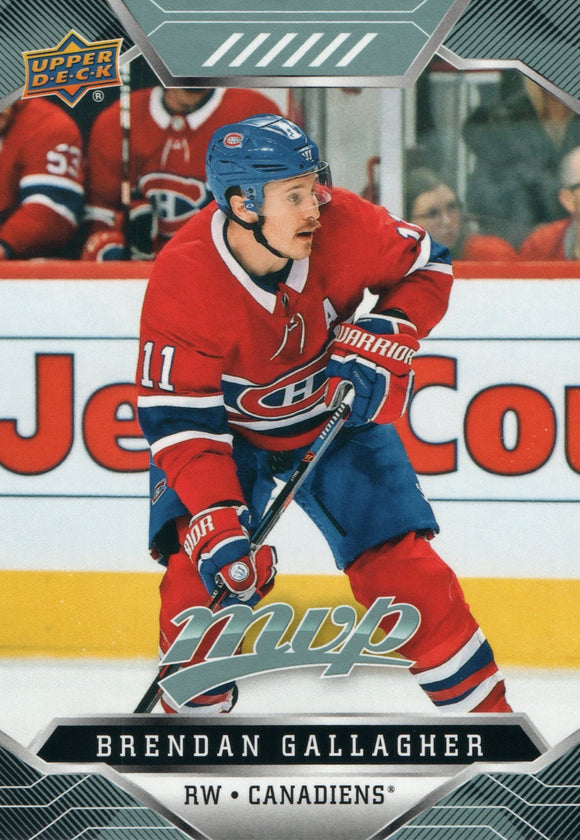 #119 Brendan Gallagher Montreal Canadiens 2019-20 Upper Deck MVP Hockey Card