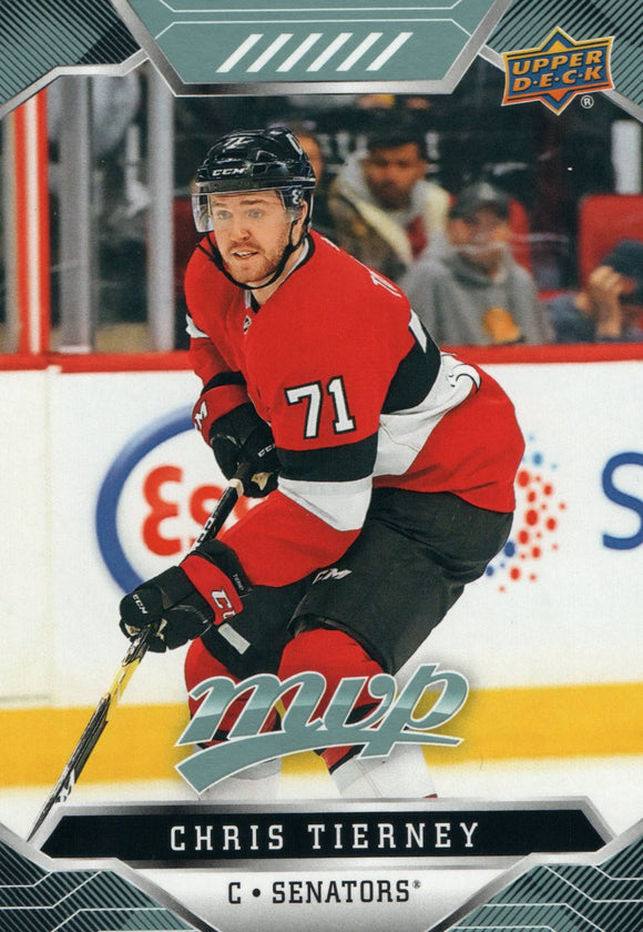 #113 Chris Tierney Ottawa Senators 2019-20 Upper Deck MVP Hockey Card