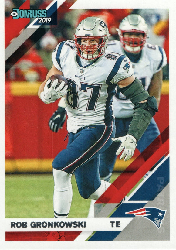#164 Rob Gronkowski New England Patriots 2019 Donruss Football  Card