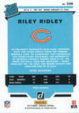 #336 Riley Ridley Canvas Rated Rookie Chicago Bears 2019 Donruss Football  Card