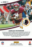 DOM-11 Adrian Peterson Dominators Washington Redskins 2019 Donruss Football  Card