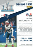 CH-13 Jason McCourty The Champ Is Here New England Patriots 2019 Donruss Football  Card