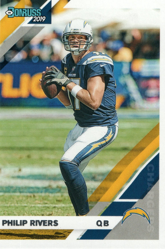 #130 Philip Rivers Los Angeles Chargers 2019 Donruss Football  Card
