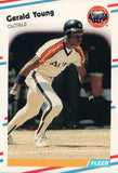 #460 Gerald Young  Houston Astros 1988 Fleer Baseball Card OA