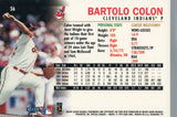 #56 Bartolo Colon Cleveland Indians 1999 Fleer Tradition Baseball Card OC