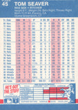 #45 Tom Seaver  Boston Red Sox 1986 Fleer Baseball Card OD