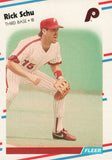 #316 Rick Schu  Philadelphia Phillies 1988 Fleer Baseball Card OE