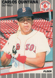 #95 Carlos Quintana Boston Red Sox 1989 Fleer Baseball Card OF