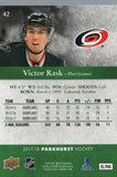 #42 Victor Rask Carolina Hurricanes 2017-18 Parkhurst Hockey Card OH