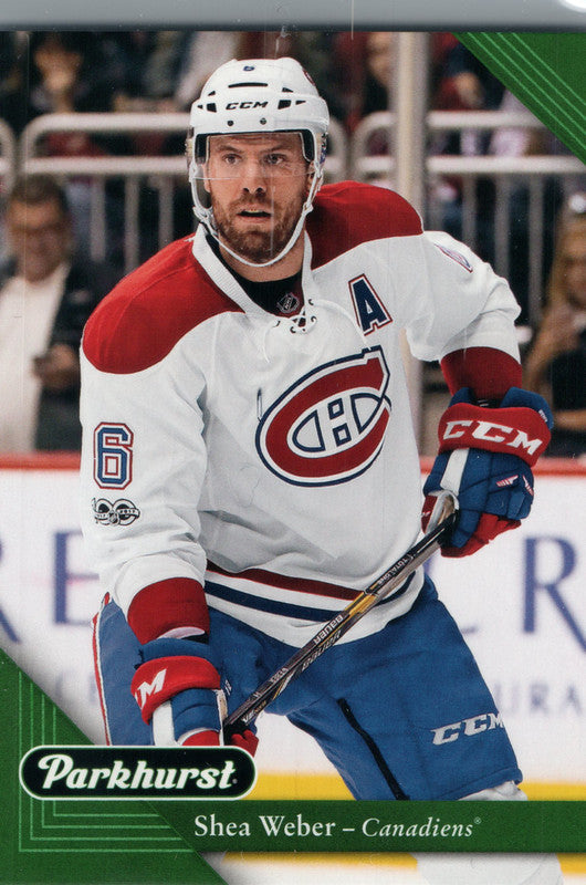 #123 Shea Weber Montreal Canadiens 2017-18 Parkhurst Hockey Card OH