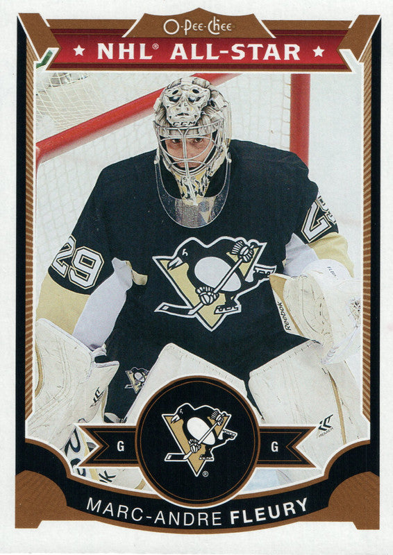 #202 Marc-Andre Fleury All Star Pittsburgh Penguins 2015-16 O-Pee-Chee Hockey Card OI