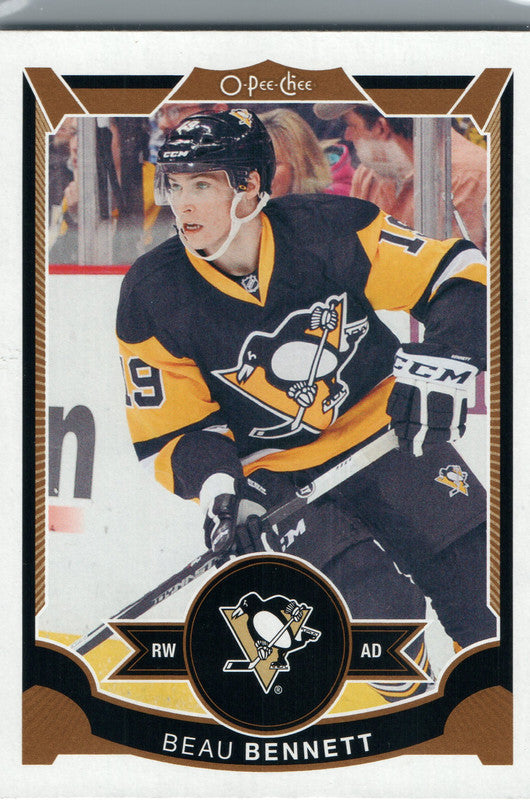 #367 Beau Bennett Pittsburgh Penguins 2015-16 O-Pee-Chee Hockey Card OI