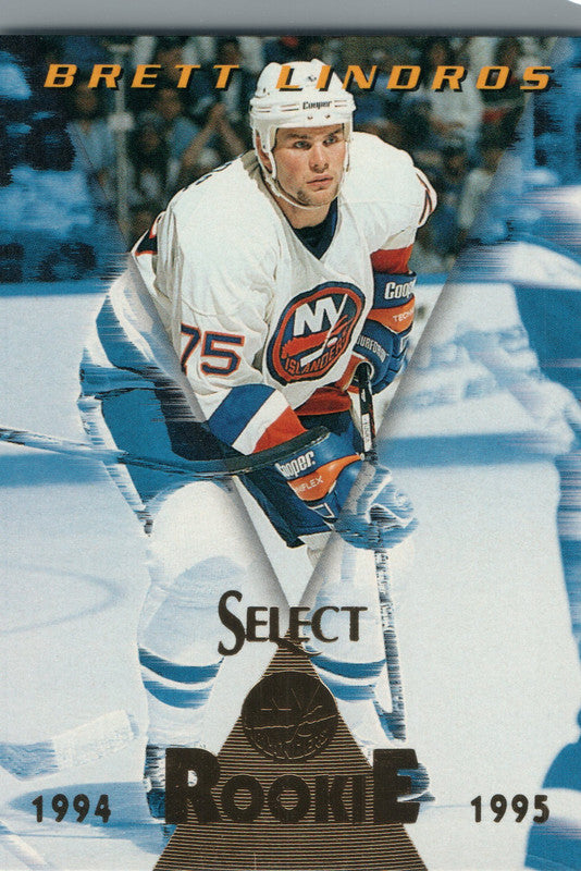 #178 Brett Lindros Rookie New York Islanders 1994-95 Select Hockey Card OK