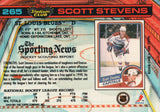 #265 Scott Stevens St Louis Blues 1990-91 Topps Stadium Club Hockey Card OO