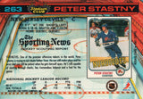 #263 Peter Stastny New Jersey Devils 1990-91 Topps Stadium Club Hockey Card OO