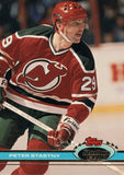 #263 Peter Stastny New Jersey Devils 1990-91 Topps Stadium Club Hockey Card OO