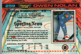 #259 Owen Nolan Quebec Nordiques 1990-91 Topps Stadium Club Hockey Card OO