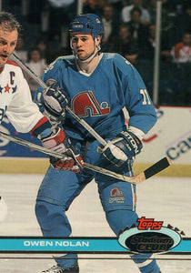 #259 Owen Nolan Quebec Nordiques 1990-91 Topps Stadium Club Hockey Card OO