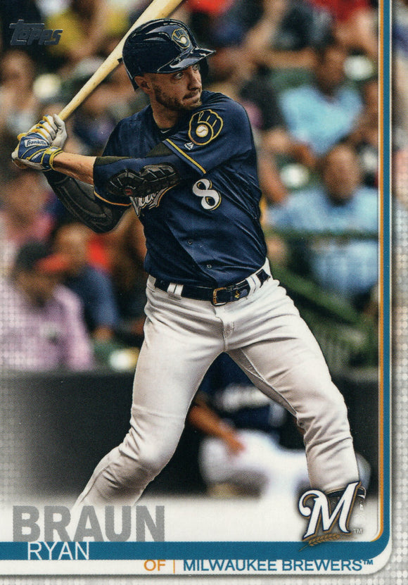 #614 Ryan Braun Milwaukee Brewers 2019 Topps Series 2 Baseball Card