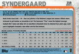 #359 Noah Syndergaard New York Mets 2019 Topps Series 2 Baseball Card GAR