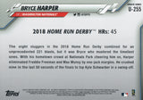 U-255 Bryce Harper 2018 Home Run Derby Washington Nationals 2020 Topps Update Baseball Card