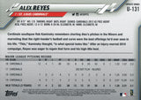 U-131 Alex Reyes St Louis Cardinals 2020 Topps Update Baseball Card