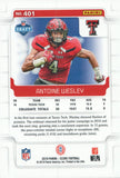 #401 Antoine Wesley Rookie Texas Tech University 2019 Score Football Card