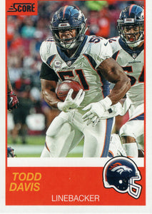 #15 Todd Davis Denver Broncos 2019 Score Football Card