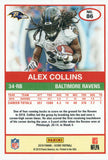 #86 Alex Collins Baltimore Ravens 2019 Score Football Card