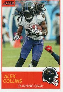 #86 Alex Collins Baltimore Ravens 2019 Score Football Card