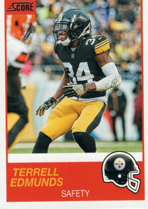 #119 Terrell Edmunds Pittsburgh Steelers 2019 Score Football Card