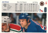 #178 Jan Erixon New York Rangers 1991-92 Upper Deck Hockey Card