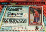 #283 Stephan Lebeau Montreal Canadiens 1990-91 Topps Stadium Club Hockey Card OP